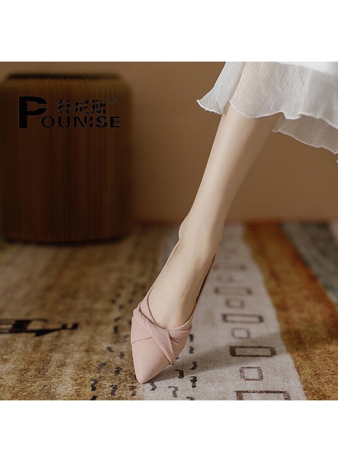 Pounise أحذية نسائية على الطريقة الكورية مقاس كبير Pqm-02 وردي 39/245 - Image 4