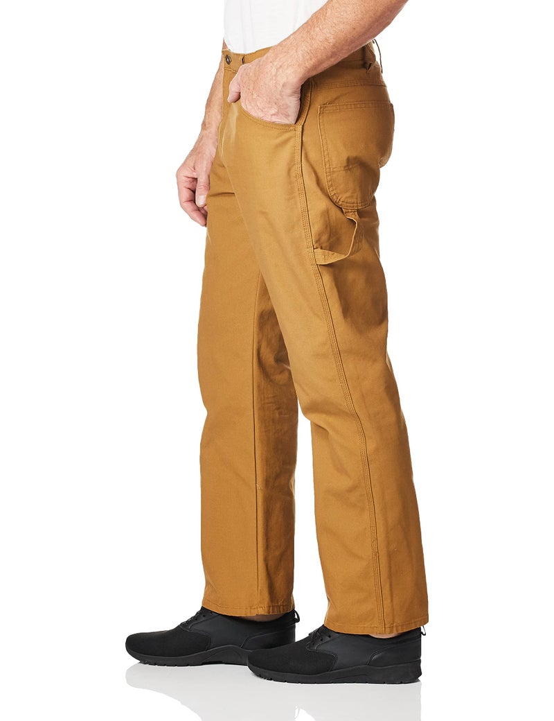 Dickies Men's Relaxed Straight Fit Lightweight Duck Carpenter Jean, Brown Duck, 34W x 34L - Image 3