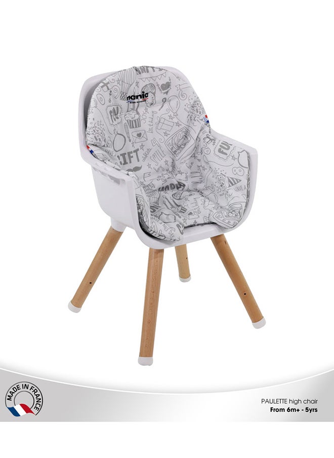 2 In 1 Paulette Highchair With Reversible Cushion - Typo - pzsku/Z21183D1C0A23CB190545Z/45/_/1716202557/5ef8af95-47f6-4a37-9090-80f1a1a23e80