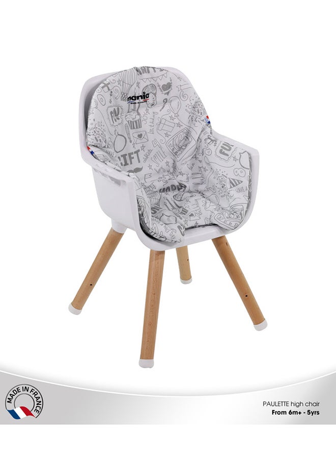 Nania 2 In 1 Paulette Highchair With Reversible Cushion - Typo  - Image 4
