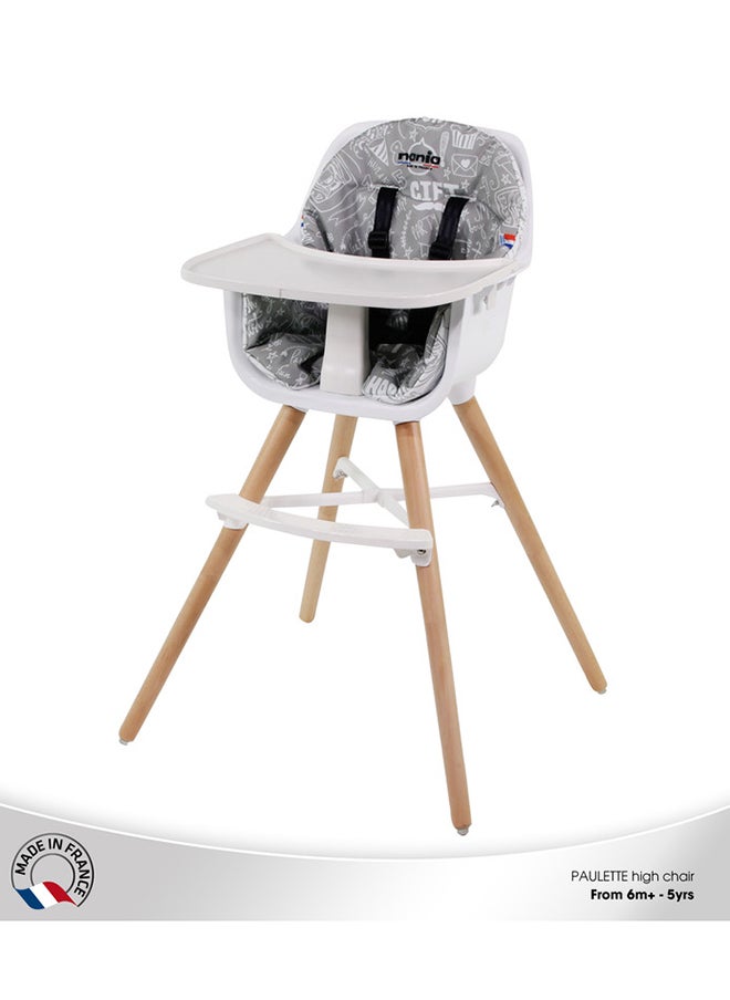 Nania 2 In 1 Paulette Highchair With Reversible Cushion - Typo  - Image 5
