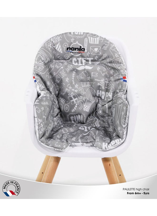 2 In 1 Paulette Highchair With Reversible Cushion - Typo - pzsku/Z21183D1C0A23CB190545Z/45/_/1716202562/d7ffa71e-20bd-42d5-acd5-3efeff3436bc