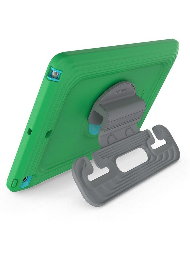 أوتربوكس جراب OtterBox للأطفال لأجهزة iPad من الجيل السابع والثامن والتاسع (شاشة 10.2 بوصة - إصدارات 2019 و2020 و2021) مع حامل وحامل تثبيت على مسند رأس السيارة - (أخضر غريب) - Image 1