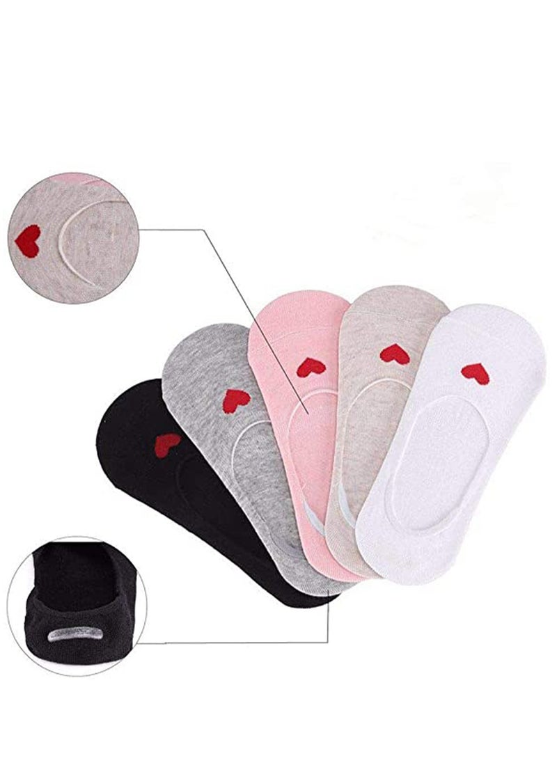 KASTWAVE 5 pairs Anti Slip Socks Kids Socks Low Cut Ultra Soft Cotton Anti Slip for Girls  - Image 2