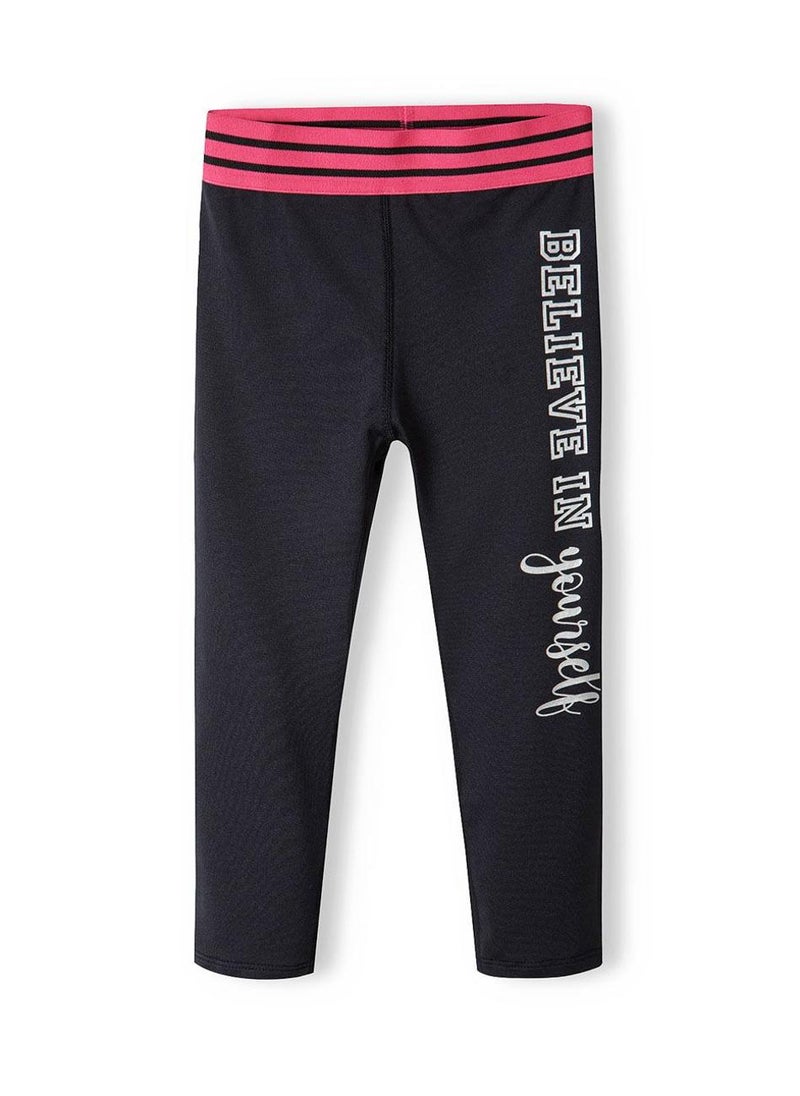 MINOTI Girls Motivational Leggings with Stretch Waistband Activewear - Image 2