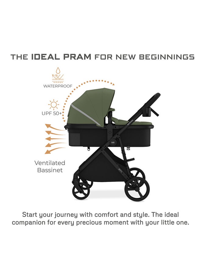 neobreez HEXA 2-in-1 Convertible Baby Toddler Stroller, Carry Cot, Bassinet Pram, XL Basket, UV And Waterproof Canopy, Pushchair, Gift Bag, Phone Holder And Toy Strap, 2 in 1 Cup Holder, 0-4yrs(22kg), 3yrs Warranty  - Image 3