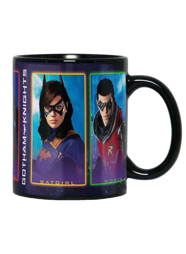 MEC Gotham Knights Nightwing Red Hood Batgirl Robin High Quality Printed Design Full Black Mug 11Oz - Image 2