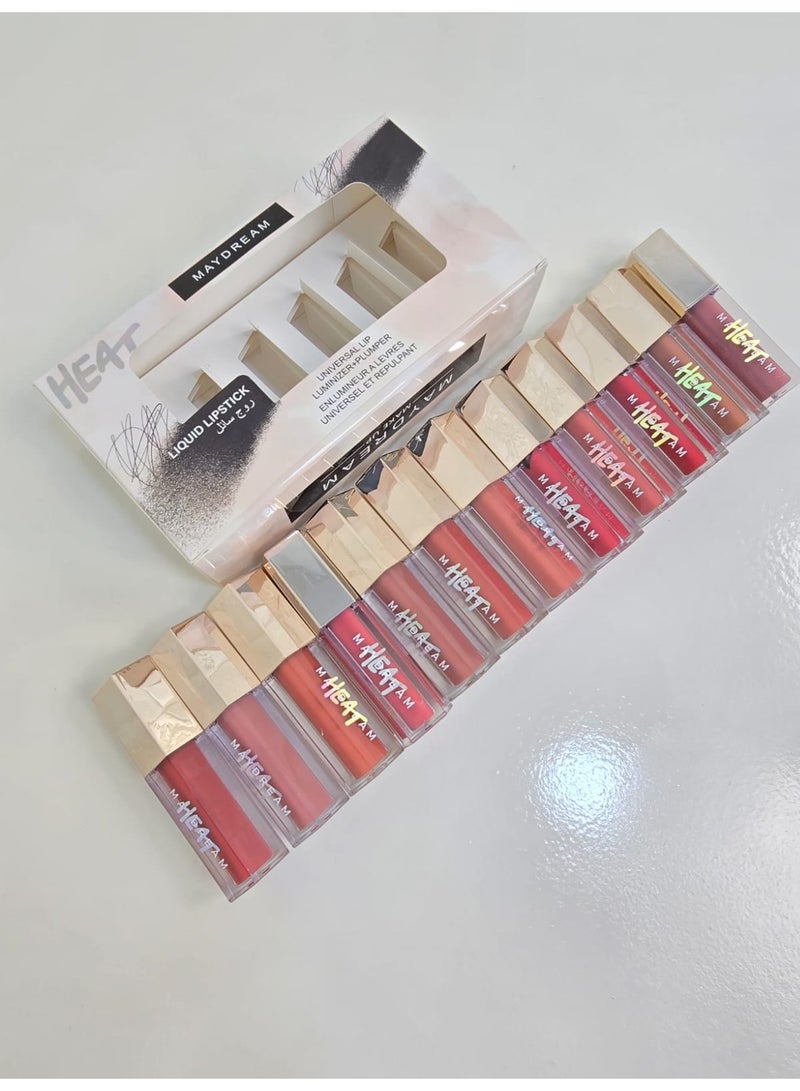 مي دريم مجموعة أحمر شفاه "مي دريم" – 12 لونًا فاخرًا لإطلالة أنثوية ساحرة - Image 1