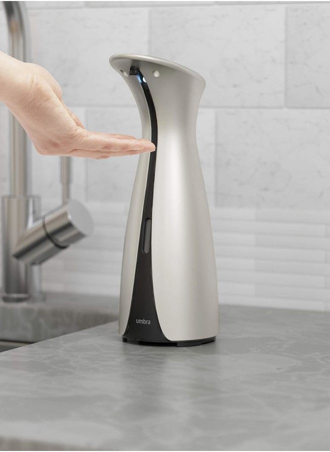 Curls Otto Automatic Soap Dispenser Touchless, Hands Free Pump for Kitchen or Bathroom, 8.5 OZ, Nickel  - Image 2