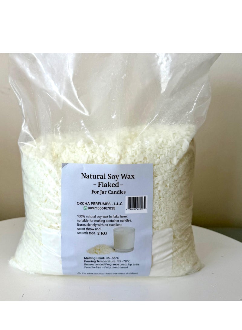 Natural Soy Wax – Premium Flakes for Jar Candle Making | Melts at 60–70°C | Toxin & Chemical-Free (2 KG) - Image 2
