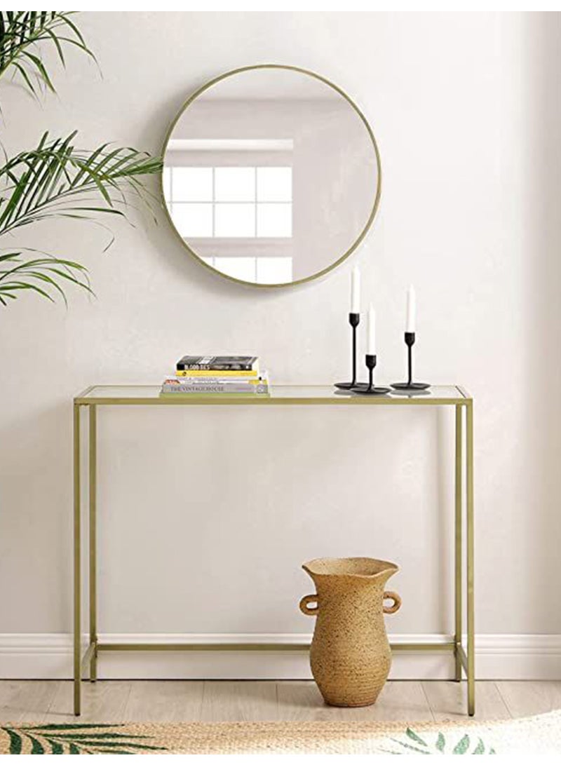 VASAGLE VASAGLE Tempered Glass Console Table for home and Office - Golden  - Image 4