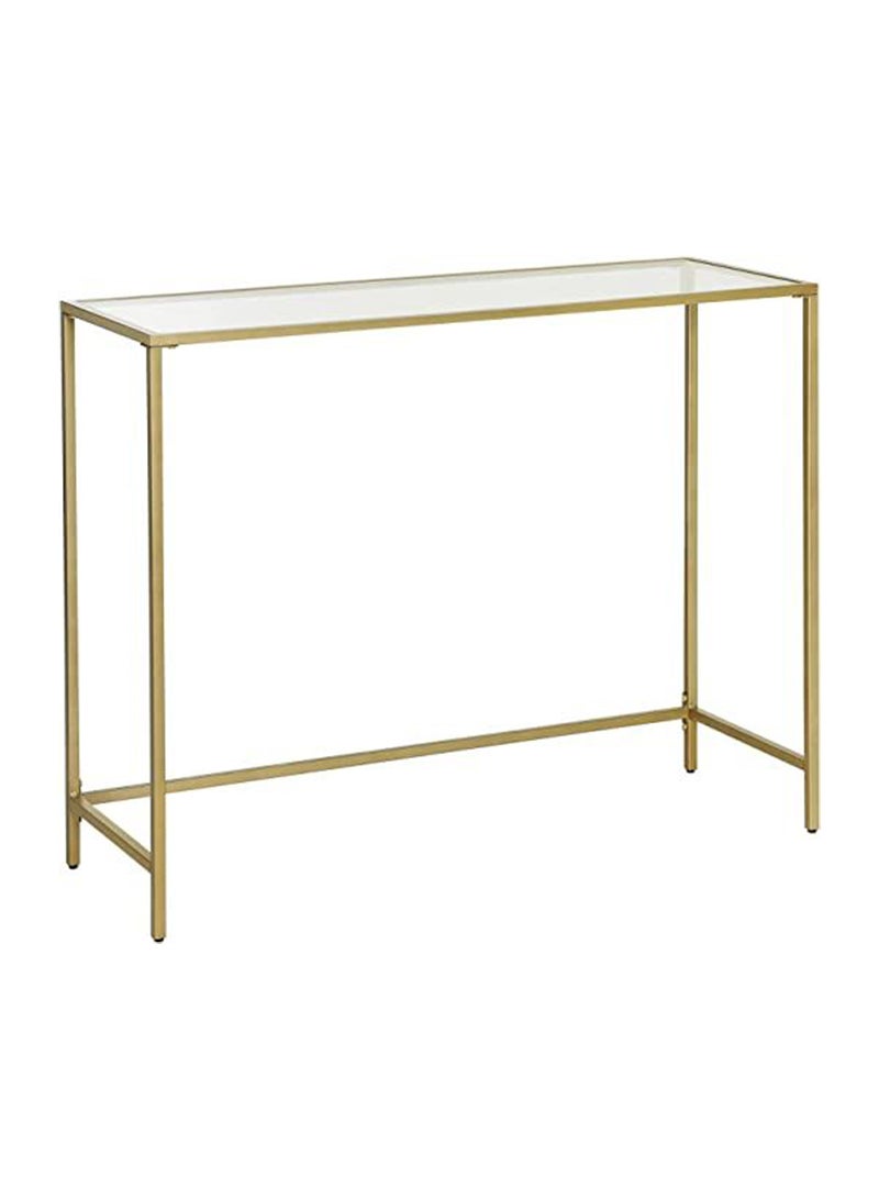 VASAGLE VASAGLE Tempered Glass Console Table for home and Office - Golden  - Image 1