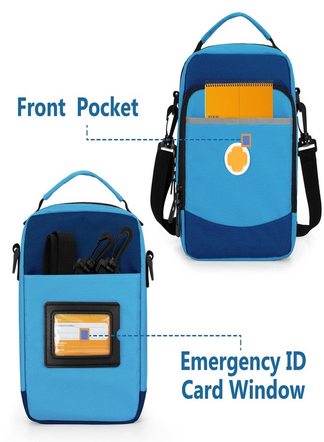 CURMIO Insulin Cooler Travel Case, Insulated Diabetes Supplies Bag with Shoulder Strap for Insulin Pens and Diabetic Supplies, Blue (Patented Design,Bag Only) - Image 4