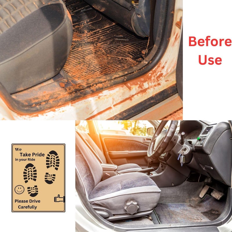 Asryd حصيرة ورقية قابلة للتخلص متوافقة مع السيارات، حجم عالمي، بني (عبوة من 50) - Image 5