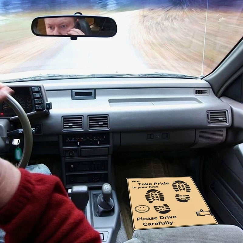 Asryd حصيرة ورقية قابلة للتخلص متوافقة مع السيارات، حجم عالمي، بني (عبوة من 50) - Image 4