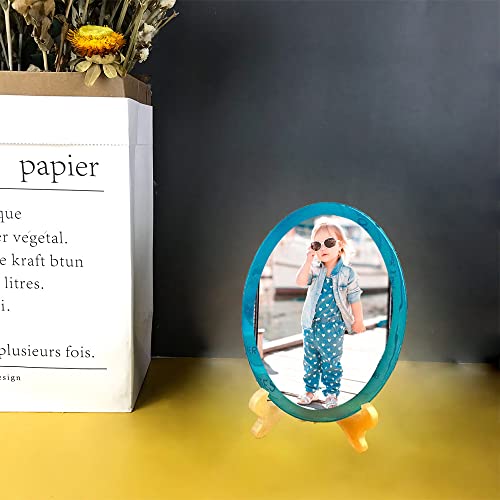 metulip Resin Mold for Photo Frame Silicone Picture Frames Resin Molds for Casting Rectangle Oval Photo Frame Molds with Stand Holder for DIY Personalized Crafts Handmade Gifts Home Table Decor - Image 4