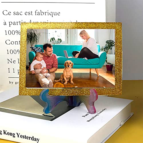 metulip Resin Mold for Photo Frame Silicone Picture Frames Resin Molds for Casting Rectangle Oval Photo Frame Molds with Stand Holder for DIY Personalized Crafts Handmade Gifts Home Table Decor - Image 5