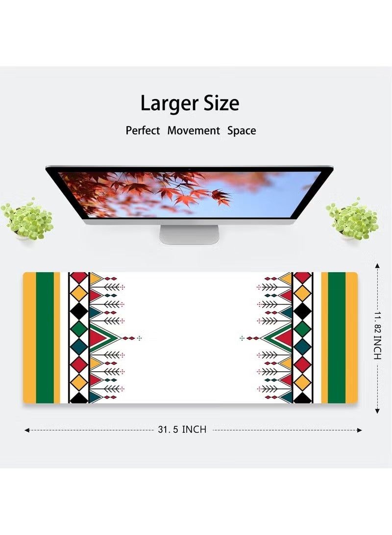 بيوينتي لوحة ماوس مكتب كبيرة، لوحة ماوس ألعاب مقاومة للماء، 800 × 300 × 3 مم، 31.5 × 11.8 × 0.157 بوصة، لوحة ماوس ألعاب، حصيرة مكتب XXL، حصيرة مكتب غير قابلة للانزلاق، لوحة ماوس ألعاب XL، وسادة ماوس مكتب مطاطية سميكة، مناسبة للألعاب والمكتب والاستخدام المنزلي - Image 3