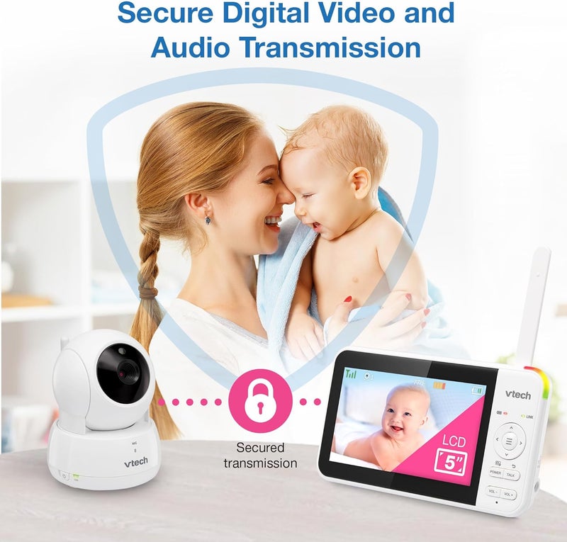 VTech VM924-2 Remote Pan-Tilt-Zoom Baby Monitor with 2 Cameras & Audio - Image 5