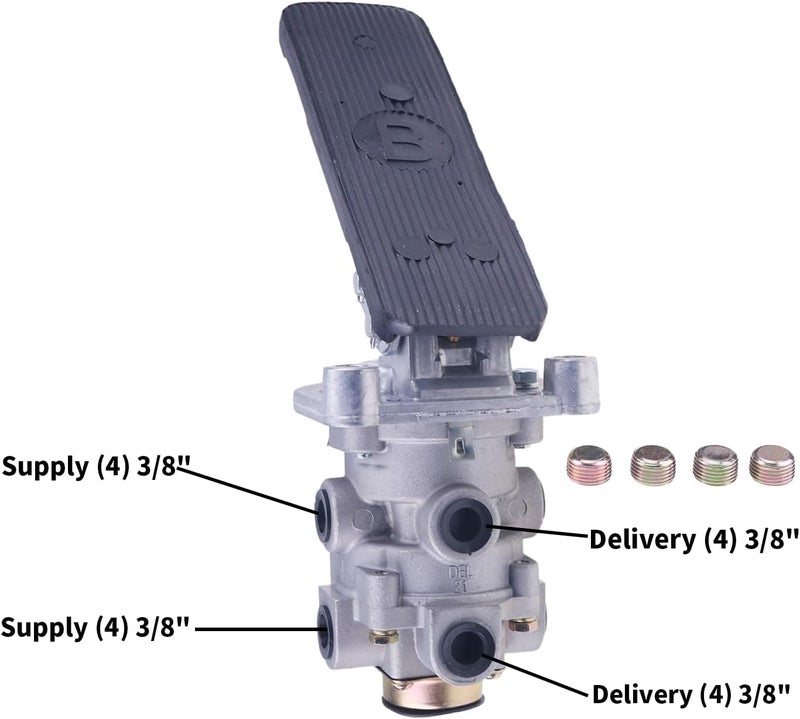 WQSING E6 Foot Brake Valve with Treadle Assembly - Compatible with Bendix KN22140 - Image 2