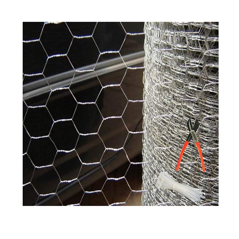 REDWIND UV Stabilized Chicken Poultry Wire Garden Fencing Iron Net_Anti Bird Net_30 Inches Height X 50 Feet Length_with 1 Cutter and 100 PVC Tags RWAGF65 - Image 4