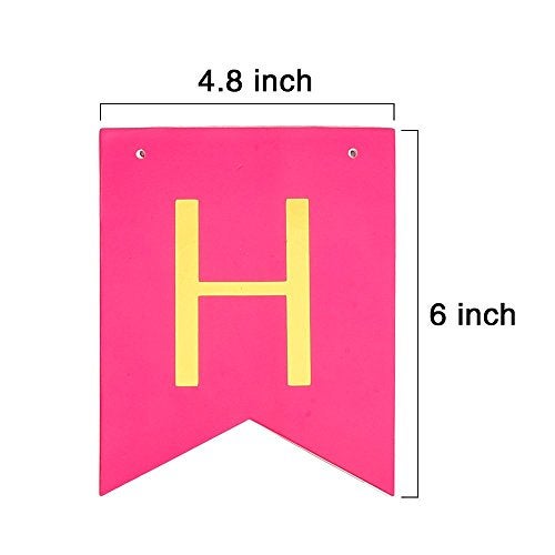 Fecedy Colorful Happy Birthday Banner Bunting - Image 4