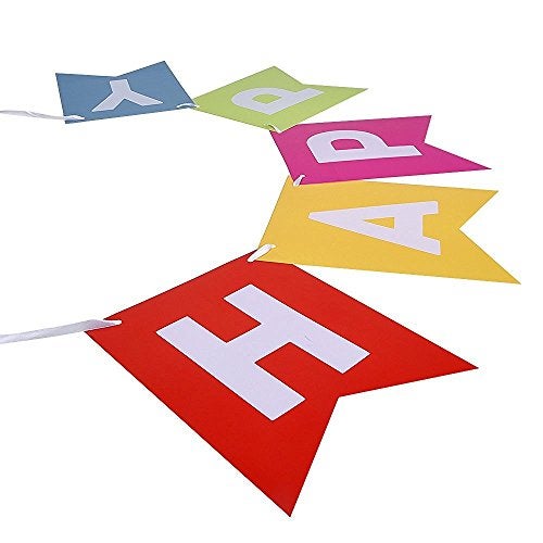 Fecedy Colorful Happy Birthday Banner Bunting - Image 5