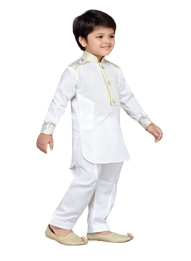AJ Dezines بدلة باتهاني للأولاد من AJ DEZINES للأطفال (1911_WHITE_1) - Image 5