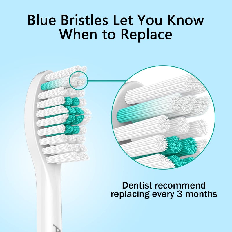Aoremon Replacement Toothbrush Heads Compatible with Philips sonicare E-Series, 6 Pack Replacement Brush Heads Come with Caps - Image 5