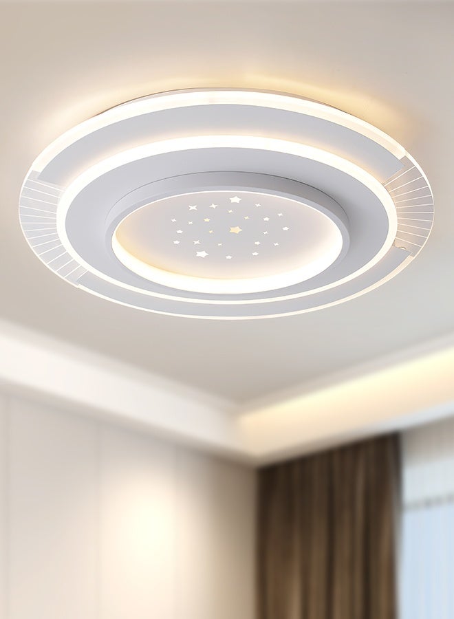 YATAI LIGHTING Modern Round LED Ceiling Light, 100W Built-In LED Fixture with Three-Color Dimming (3000K-6000K) and Switch Control for Bedroom, Dining Room, Hall, and Study - Image 1
