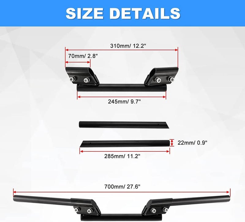 Lovmoto Universal Motorcycle Handlebars 7/8" 22mm, Adjustable Handle Bar Steering Handle Bar Motorcycle Sport Bike (Black) Comfortable with Pul-SAR 150 Dt-si - Image 4