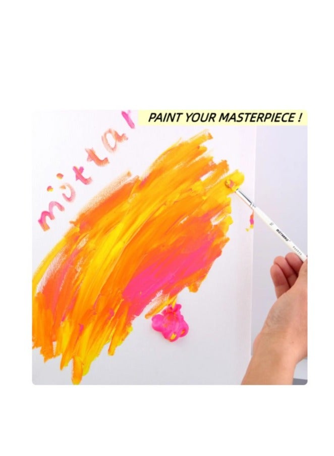 MOTARRO 20X25CM Stretched Canvas White Cotton Artist Canvas Boards for Painting Acrylic Pouring Oil  - Image 3