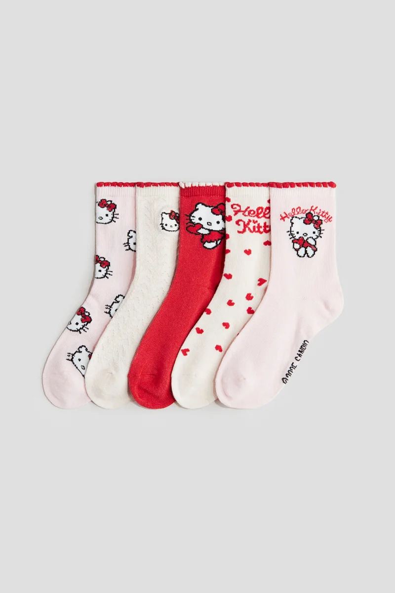 H&M 5-pack motif-detail socks