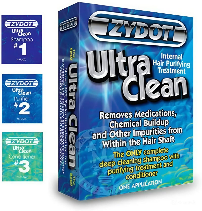 Zydot Ultra Clean Hair Detox Shampoo & Conditioner Kit, Removes Medications, Chemical Buildup & Impurities, Deep Cleansing Shampoo with Purifier & Conditioner for Hair Shaft Detox - Image 1
