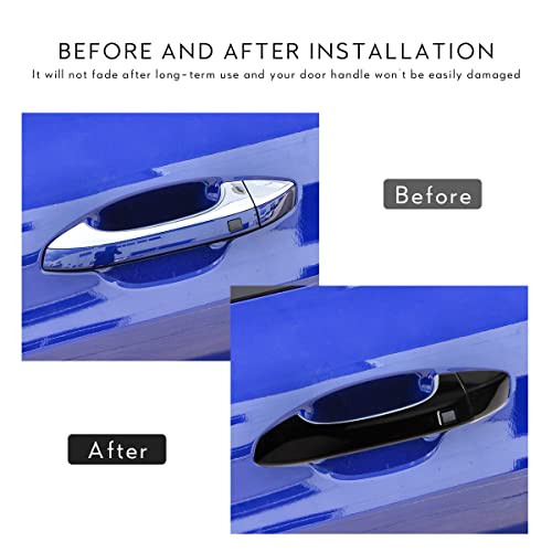 DLOVEG Car Exterior Door Handle Cover Compatible for 2021 2022 2023 2024 2025 Kia K5 GT GT-Line Accessories Door Handle Protectors with Smart Key Holes Glossy Black - Image 2