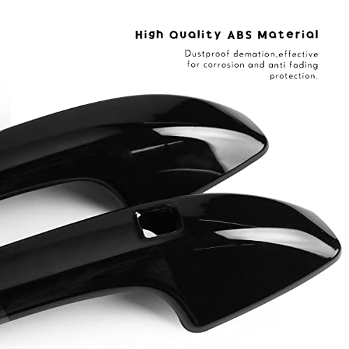 DLOVEG Car Exterior Door Handle Cover Compatible for 2021 2022 2023 2024 2025 Kia K5 GT GT-Line Accessories Door Handle Protectors with Smart Key Holes Glossy Black - Image 5