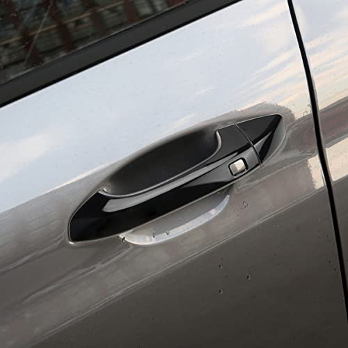 DLOVEG Car Exterior Door Handle Cover Compatible for 2021 2022 2023 2024 2025 Kia K5 GT GT-Line Accessories Door Handle Protectors with Smart Key Holes Glossy Black - Image 3