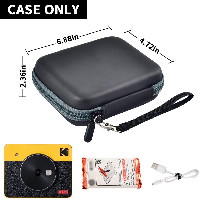 ANKHOH Print Camera Case for Kodak Mini Shot 3 Retro 4PASS Wireless Instant Camera & Photo Printer, Picture Printer Carrying Storage Bag Holder Fits for Kodak Mini 3 Retro (Box Only) - Image 2