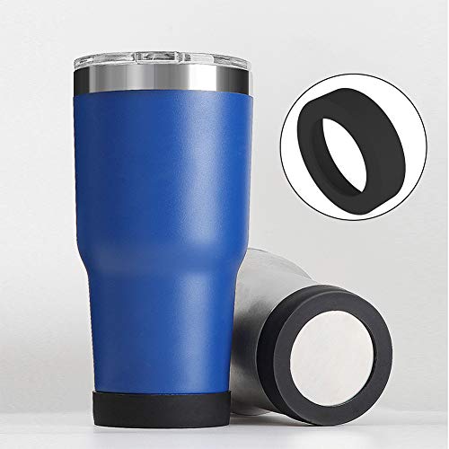 Gteller 4 PCS Eco-Friendly Non-Slip Silicone Coaster for 20oz, 30 oz Tumbler (Black 70mm) - Image 4
