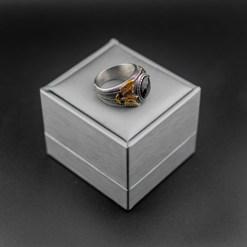 Silver Stainless Steel Ring For Him - Size 9 - Image 2
