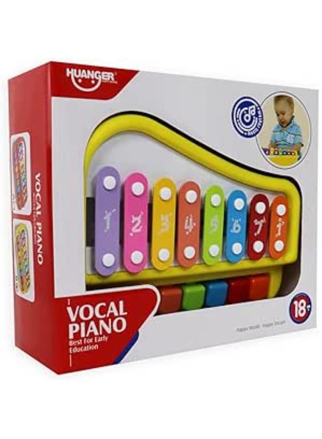 بيانو إكسيليفون هوانجر، ألوان متنوعة - كبير HE8010، 1.5+ ألعاب للأولاد، ألعاب للبنات، هدية عيد ميلاد، هدية عيد الميلاد، النمو، المرح، للأطفال.