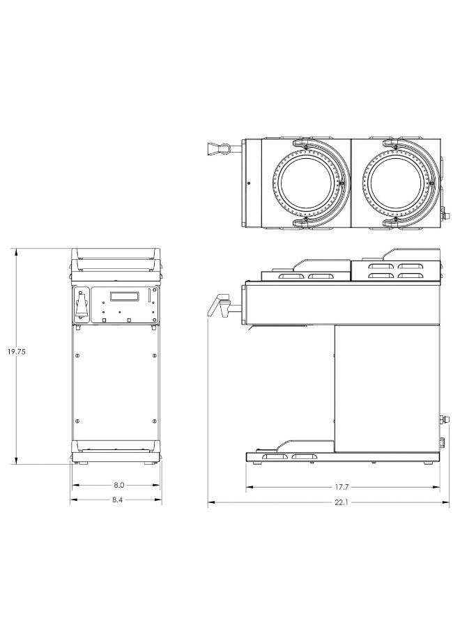 Bunn AXIOM-3 CE 220-240V Automatic Coffee Brewer - Image 3