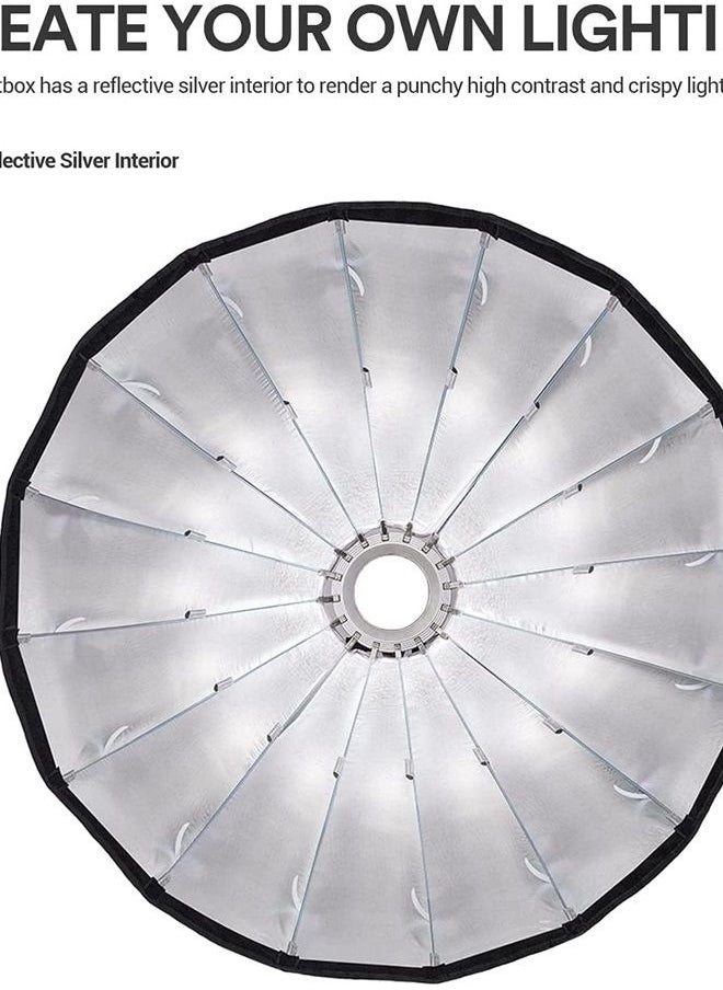 Godox - Godox QR-P70 27.5 Inch Parabolic Softbox Bowens Mount, Quick-Setup Quick-Folding, with Front & Inner Diffuser and Carrying Bag for Godox SL60W VL150 UL150 SL150II SZ150 and Other Bowen Mount Lights… - Image 1