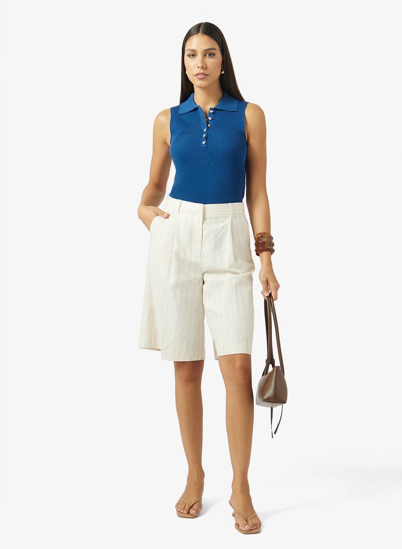 VERO MODA Casual Sleeveless Polo Neck Sweater - Image 1