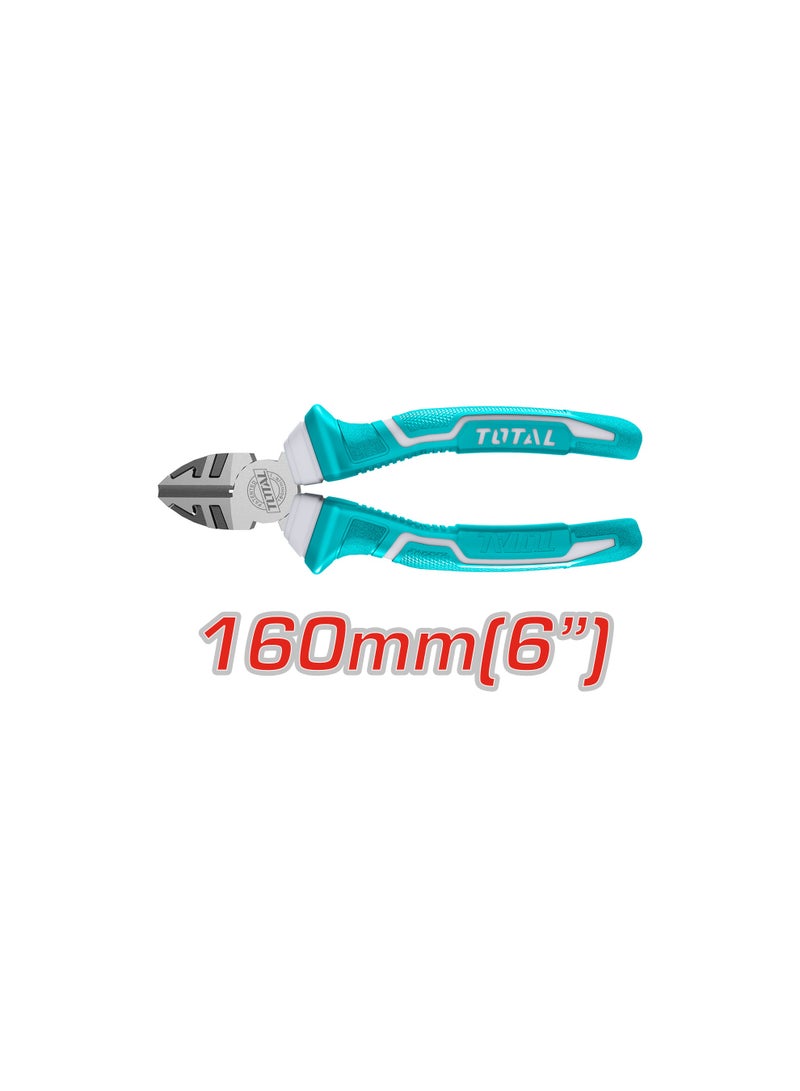 TOTAL 3-Piece Heavy-Duty Pliers Set - #55 Carbon Steel, Anti-Rust Polish & Two-Color Ergonomic Grips (8" Combination, 6" Long Nose, 6" Diagonal Cutters) - THT1K0301 - Image 3