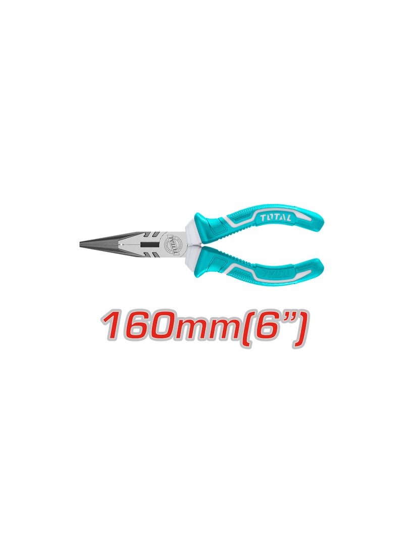 TOTAL 3-Piece Heavy-Duty Pliers Set - #55 Carbon Steel, Anti-Rust Polish & Two-Color Ergonomic Grips (8" Combination, 6" Long Nose, 6" Diagonal Cutters) - THT1K0301 - Image 4