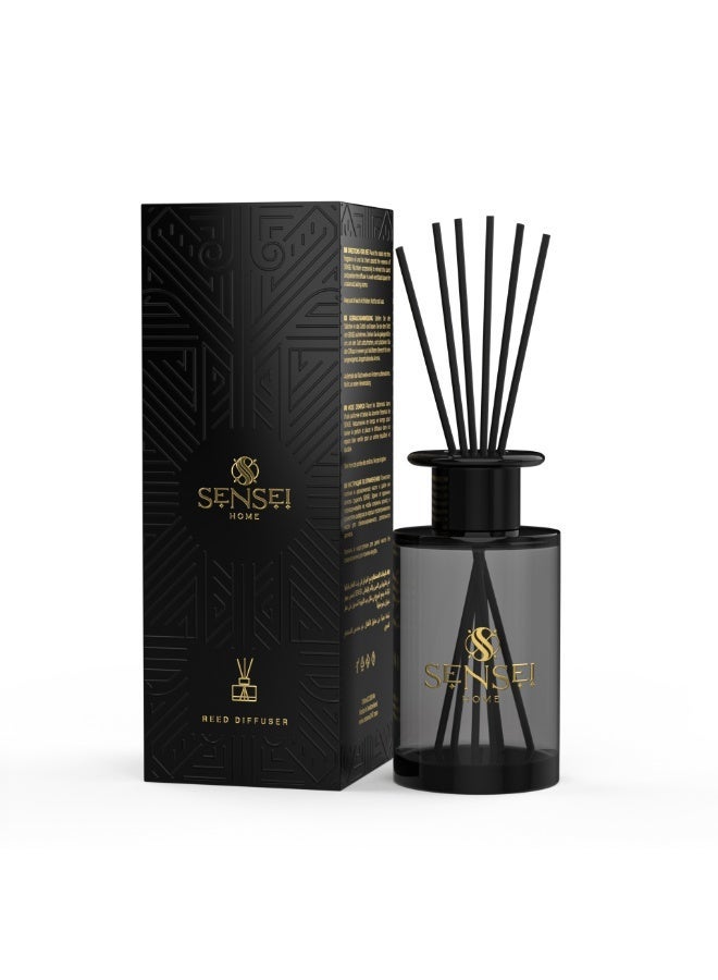 SENSEI Reed Diffuser for Bedrooms, Living Spaces, Hotels and Offices | 250ml Long Lasting Fragrance | Warm Amber Spiced Scent - Image 1