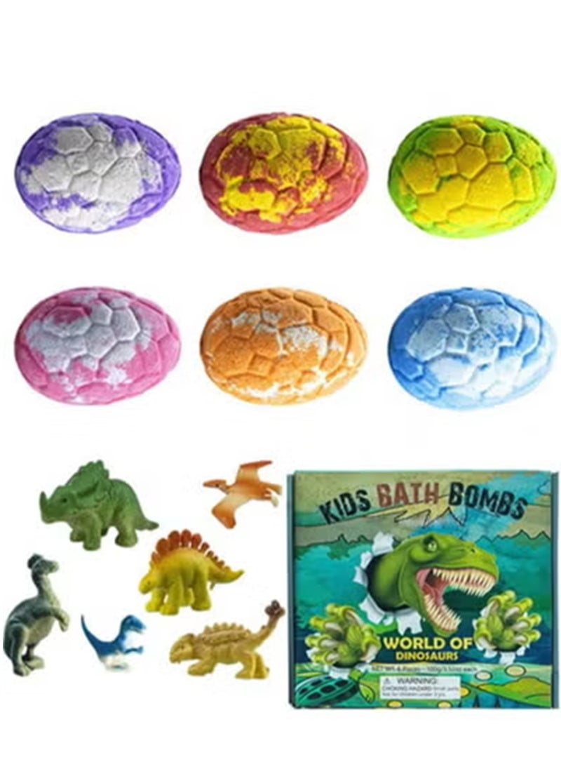 Topyich 6PCS Bath Salt Bubble Bath Essential Oils Spa Bath Soap Scented Bubble Balls Gift Set for Easter ,Safe Stress Relief Dinosaur Essential Oil Bath Ball SPA Bathing Accessories  - Image 1