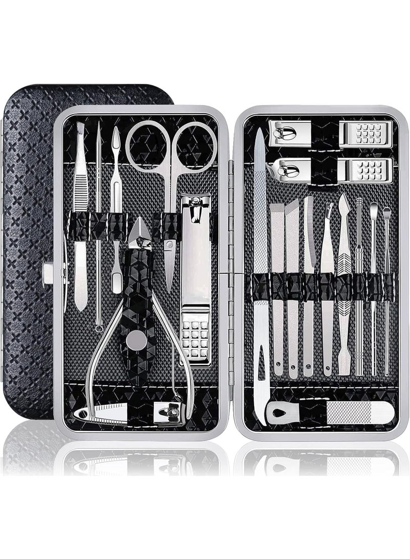 Manicure and Pedicure Set 19-Piece– Professional Stainless Steel  Multicolour - Image 1