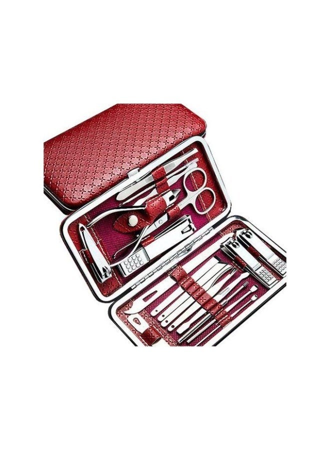 Manicure and Pedicure Set 19-Piece– Professional Stainless Steel  Multicolour - Image 3